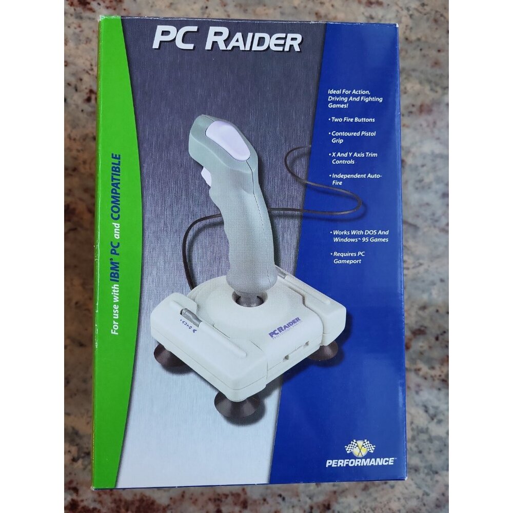 PC Raider Joystick For PC Retro Gaming Vintage Win95/DOS NEW In Box!